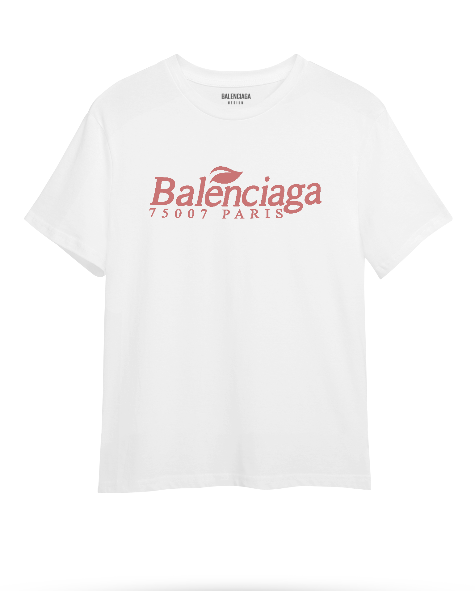 Футболка с логотипом Balenciaga 007 Pink -W-S