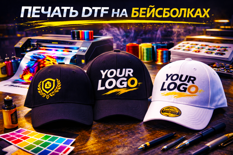 dtf печать на бейсболках