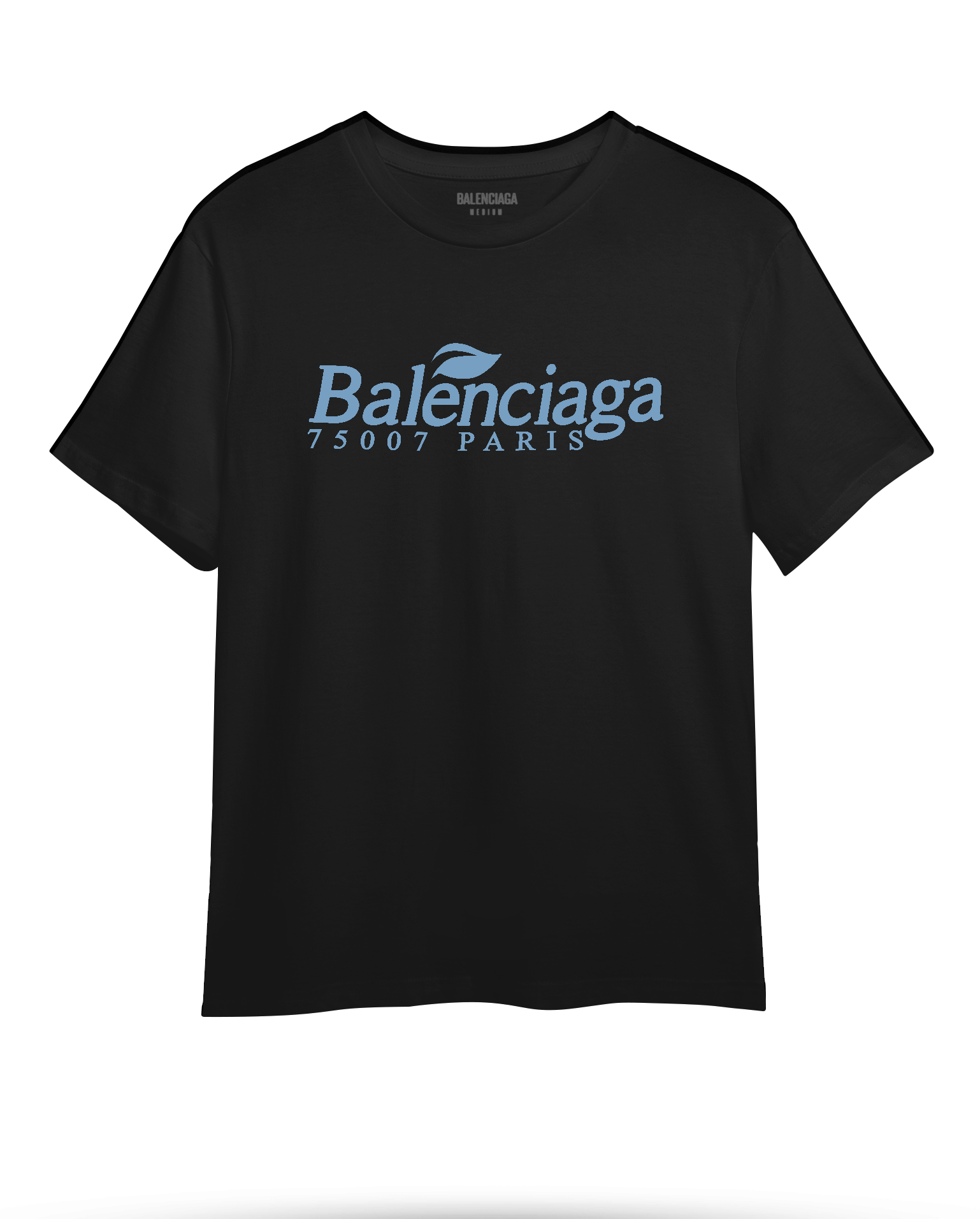 Футболка с логотипом Balenciaga 007 Blue -B-L